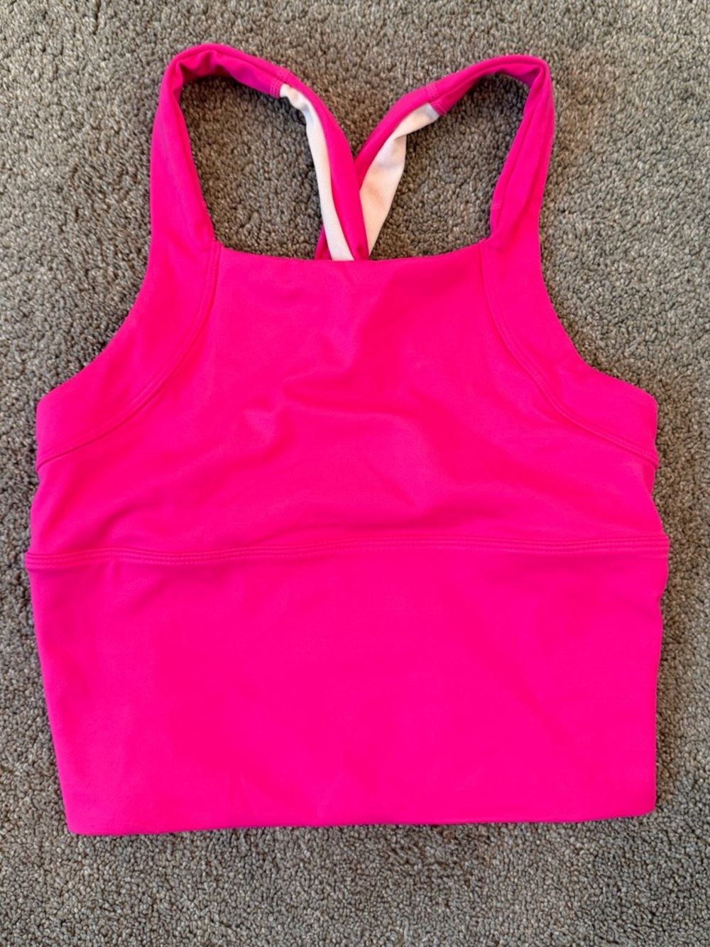 Jo and Jax Bright Hot Pink Athletic Crop Tank